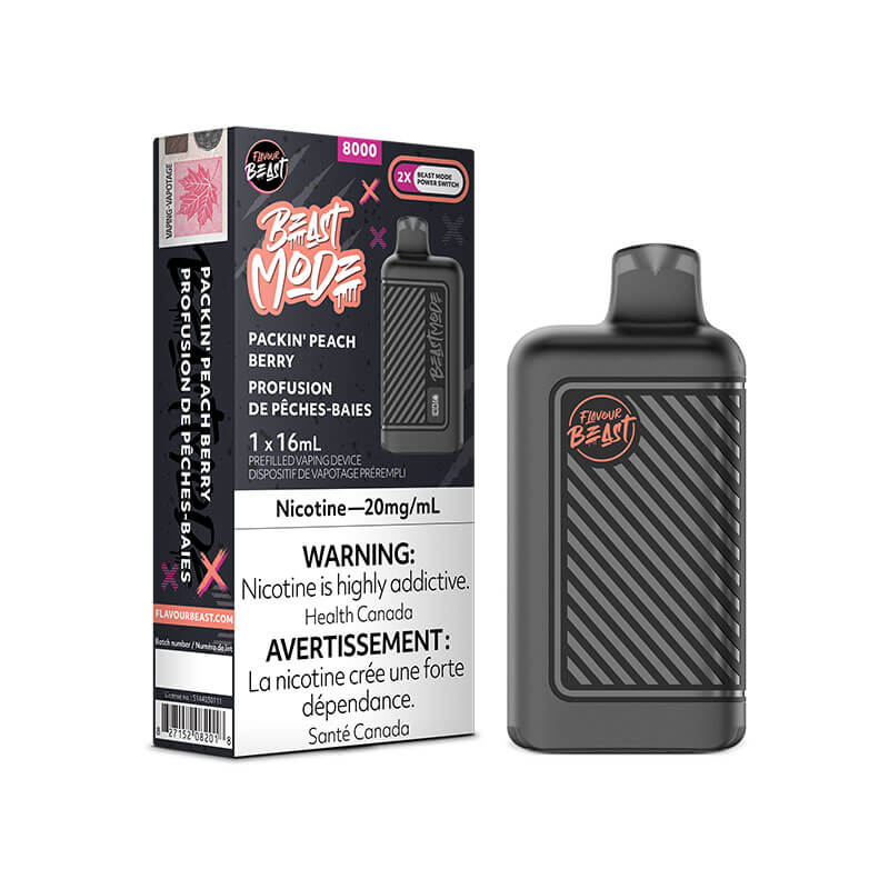 Flavour Beast BEAST MODE 8000 Packin Peach Berry Vapeluv Vapeshop