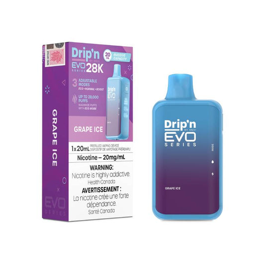 Dripn Evo 28K Grape Ice Disposable Vape