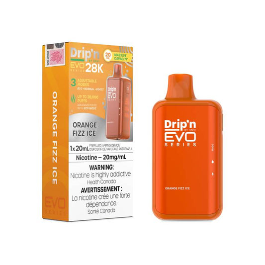 Dripn Evo 28K Orange Fizz Ice Disposable Vape