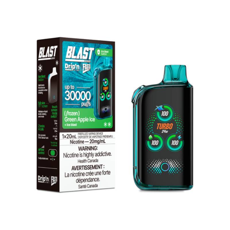 Drip'n Fasta Blast 30k Green Apple Ice Disposable Vape