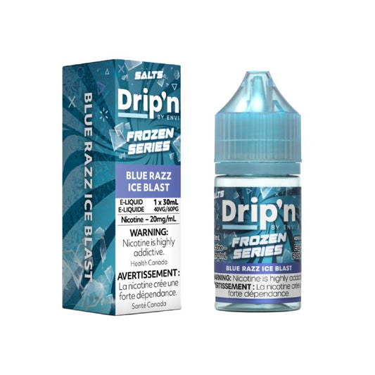 Drip'n Frozen Series 20mg Salt Nicotine Vape Juice 30mL Blue Razz Ice Ontario Shipping Only