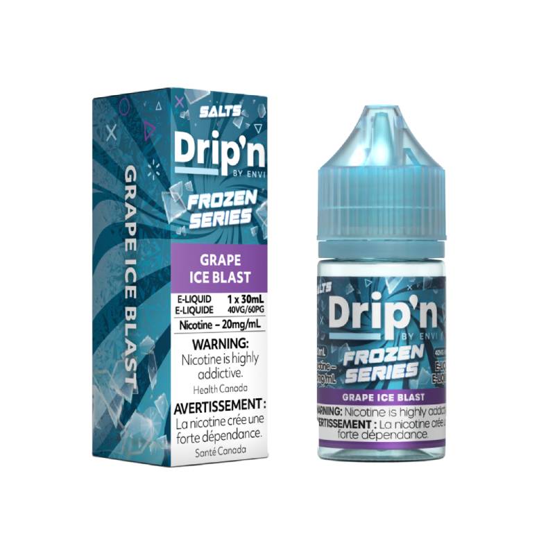 Drip'n Frozen Series 20mg Salt Nicotine Vape Juice 30mL Grape Ice Ontario Shipping Only