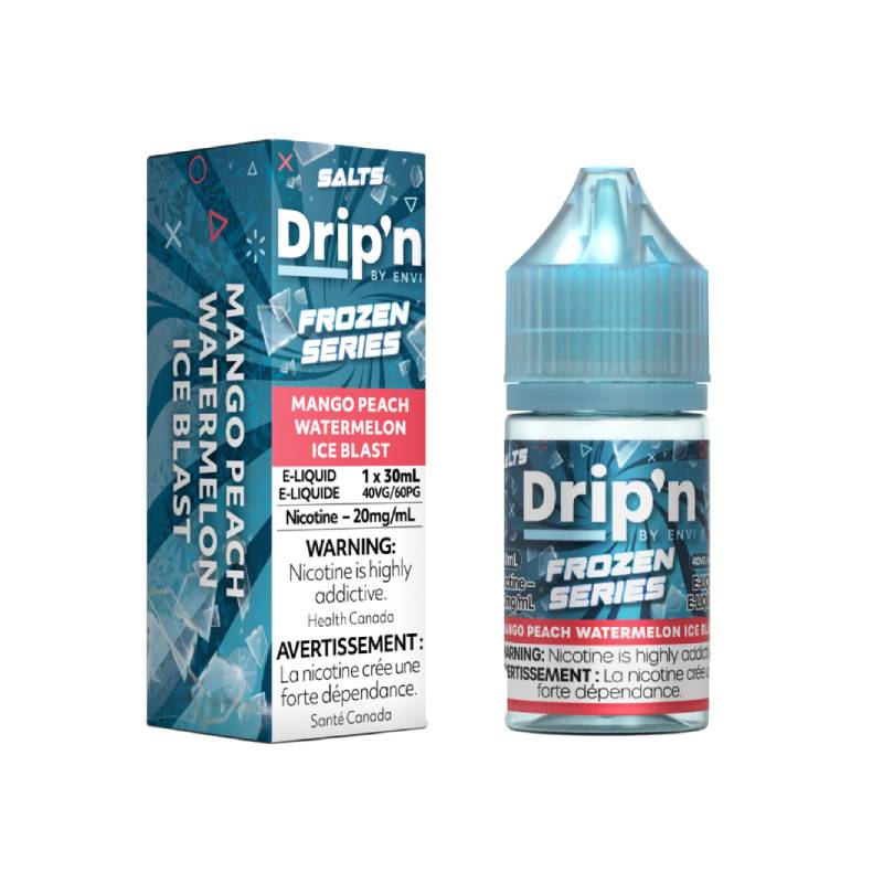 Drip'n Frozen Series 20mg Salt Nicotine Vape Juice 30mL Mango Peach Watermelon Ice Ontario Shipping Only