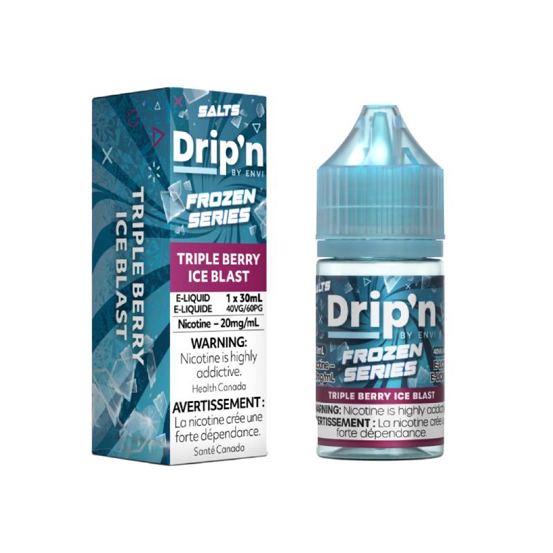 Drip'n Frozen Series 20mg Salt Nicotine Vape Juice 30mL Triple Berry Ice Ontario Shipping Only