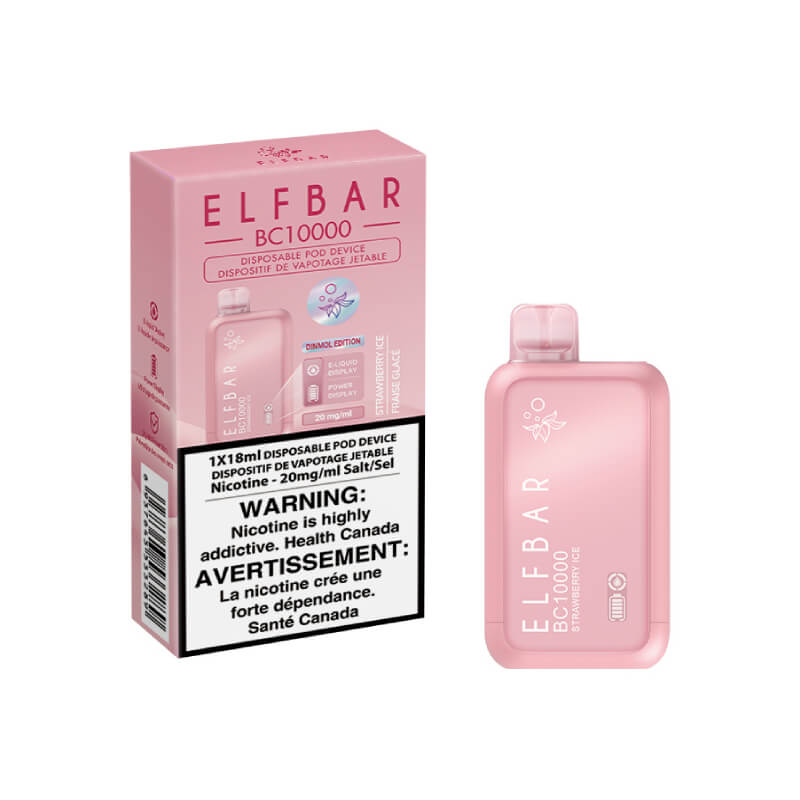 Elf Bar BC10000 Disposable Vape - Strawberry Ice, 10000 Puffs – Vapeluv ...