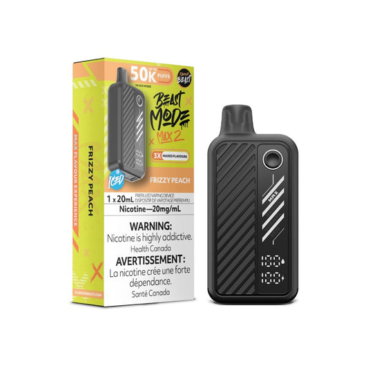 Flavour Beast Beast Mode Max 2 50K Puffs Frizzy Peach Disposable Vape