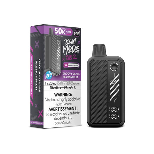 Flavour Beast Beast Mode Max 2 50K Puffs Groovy Grape Passionfruit Disposable Vape