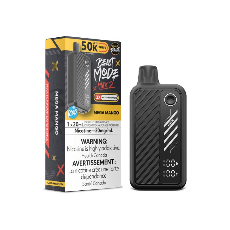 Flavour Beast Beast Mode Max 2 50K Puffs Mega Mango Disposable Vape