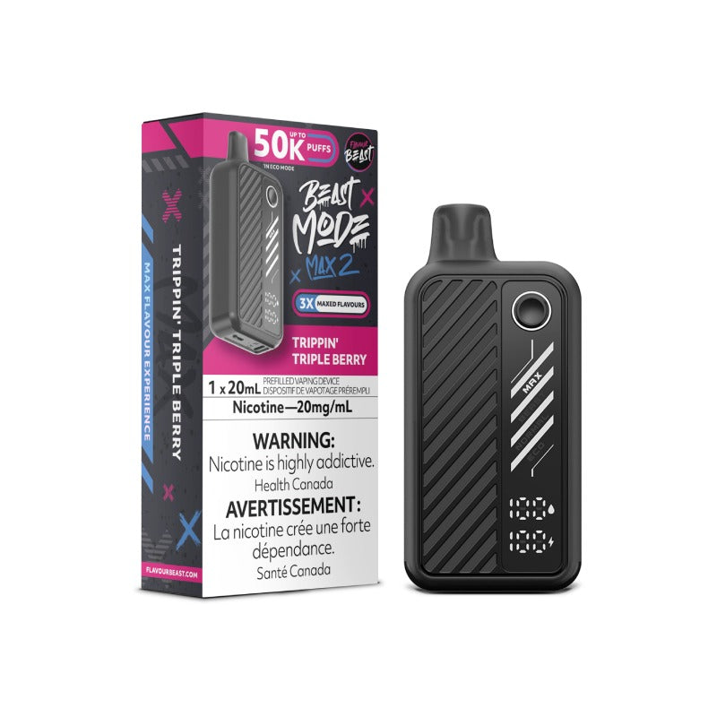 Flavour Beast Beast Mode Max 2 50K Puffs Trippin Triple Berry Disposable Vape