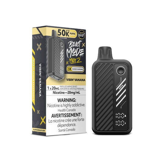 Flavour Beast Beast Mode Max 2 50K Puffs Vibin Vanana Disposable Vape