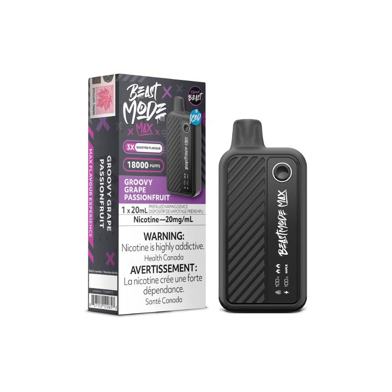 Flavour Beast Mode Max 18k Disposable Vape Groovy Grape Passionfruit