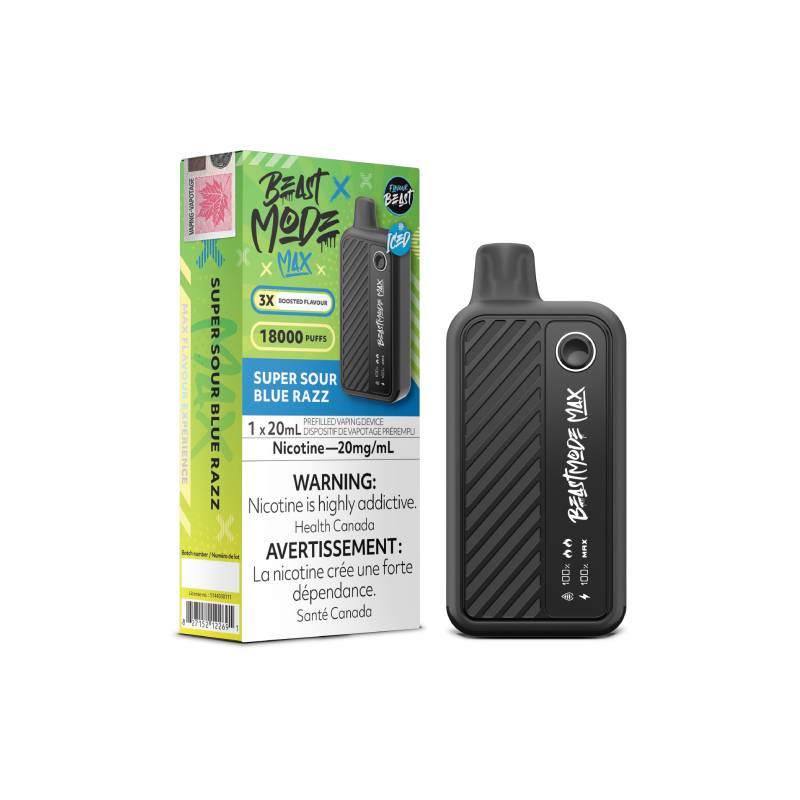 Flavour Beast Mode Max 18k Disposable Vape Super Sour Blue Razz