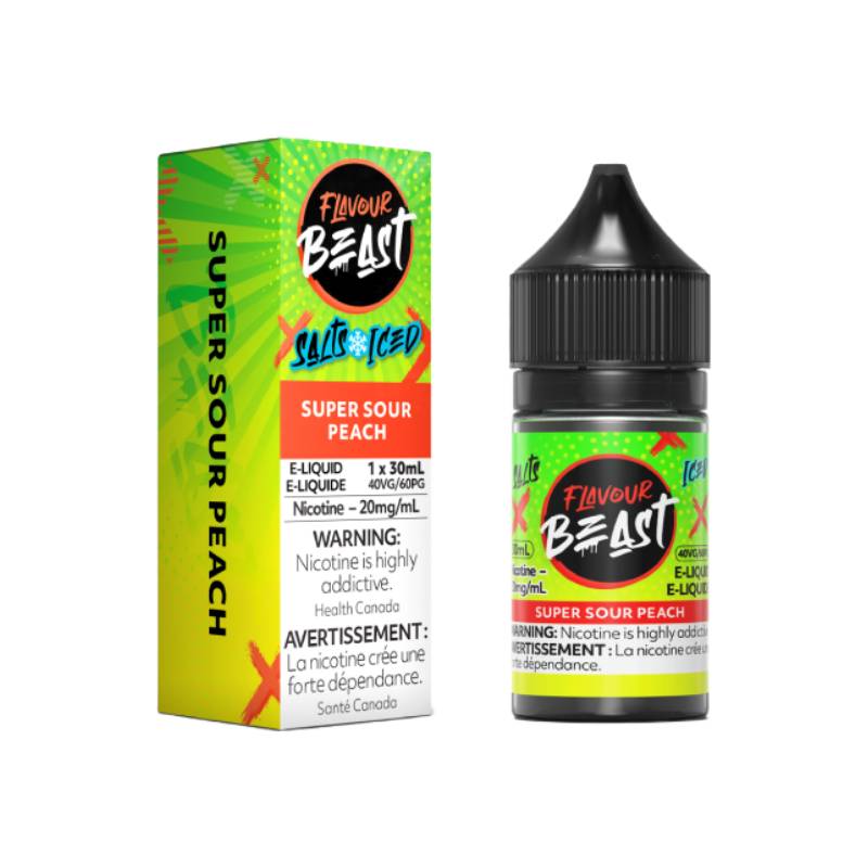 Flavour Beast Nicotine Salts E-Liquid Super Sour Peach 20mg