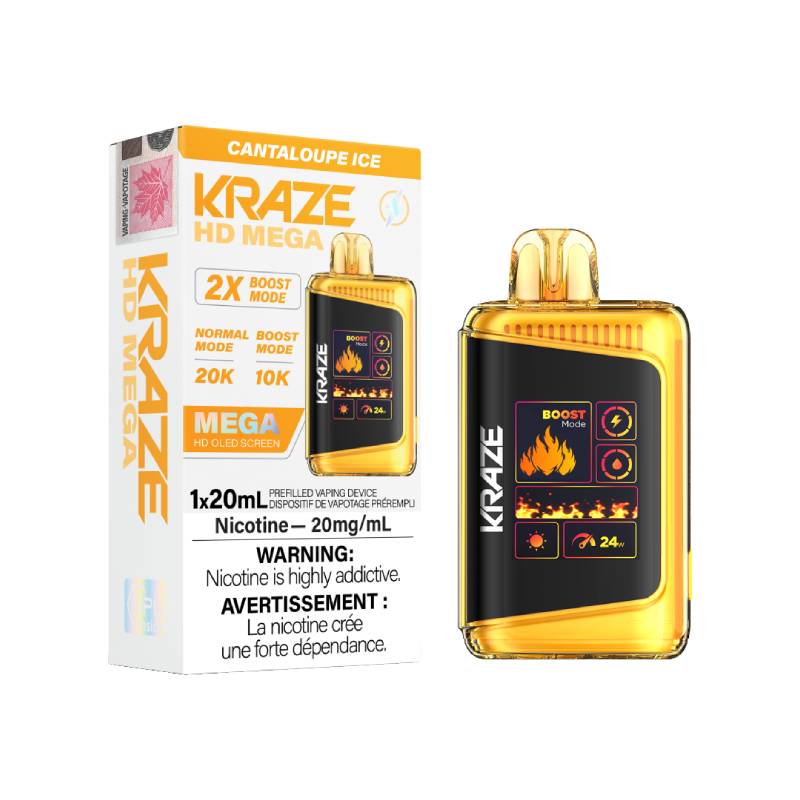 Kraze HD Mega 20k Cantaloupe Ice Disposable Vape