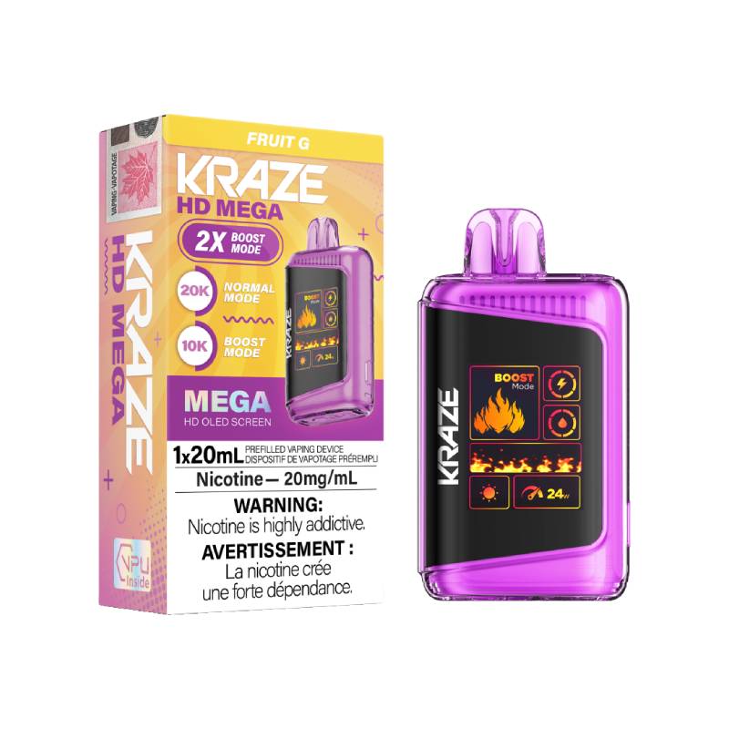 Kraze HD Mega 20k Fruit G Disposable Vape