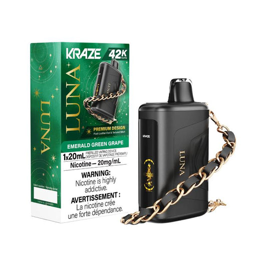 Kraze Luna 42K Emerald Green Grape Disposable Vape