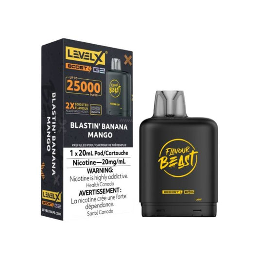 Level X Boost G2 Flavour Beast Blastin Banana Mango 25K Pod