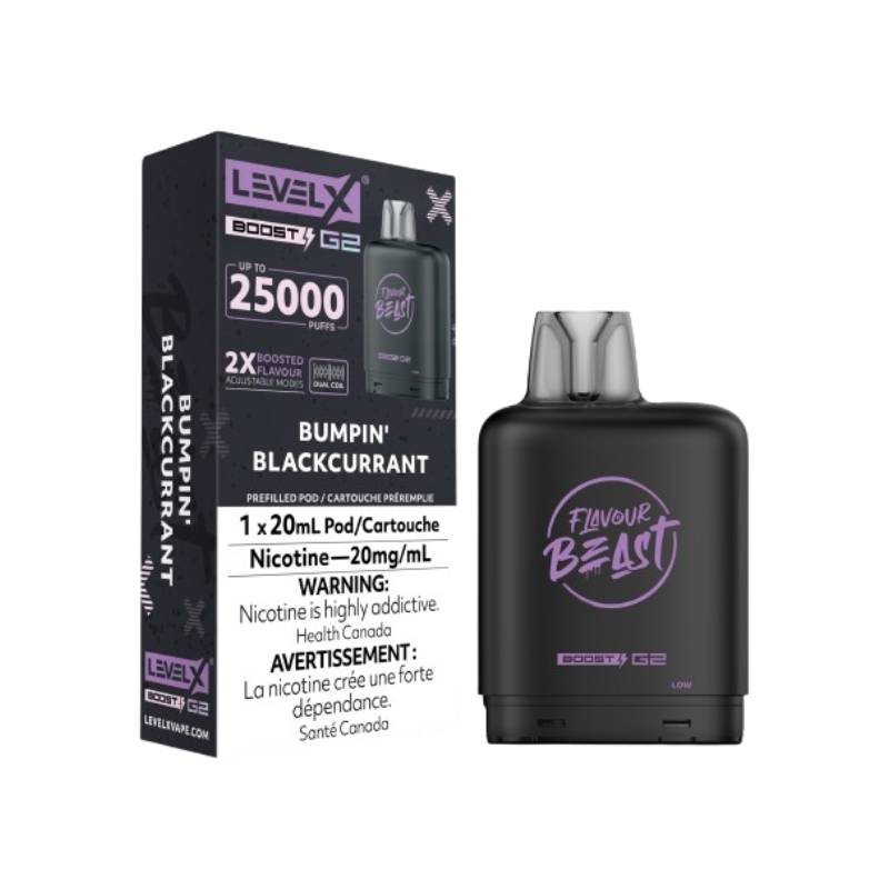 Level X Boost G2 Flavour Beast Bumpin Blackcurrant 25K Pod