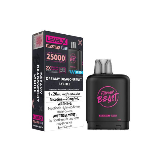 Level X Boost G2 Flavour Beast Dreamy Dragonfruit Lychee 25K Pod