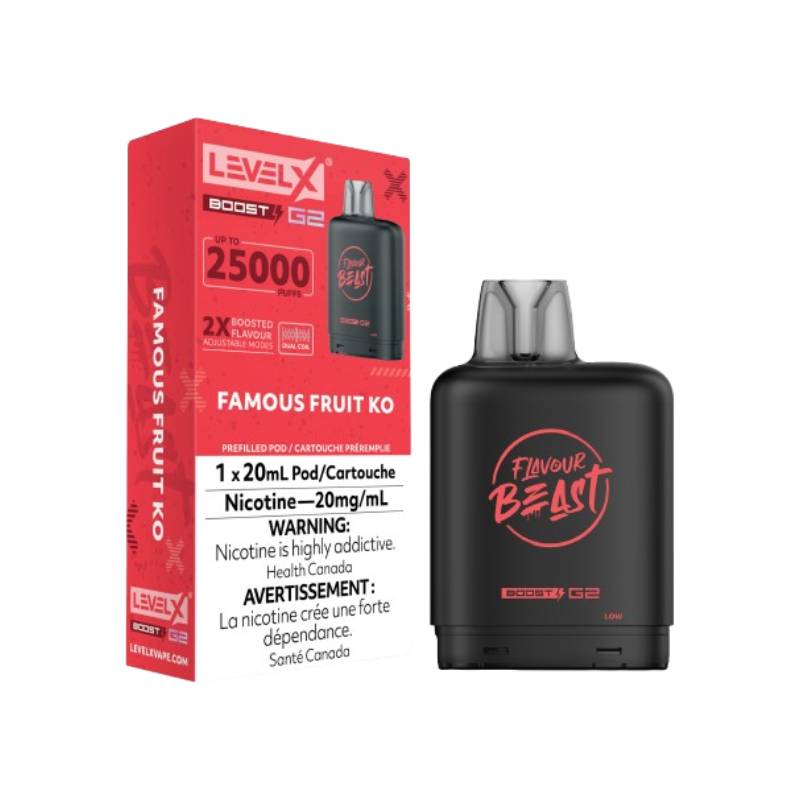 Level X Boost G2 Flavour Beast Famous Fruit KO 25K Pod