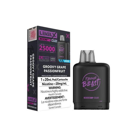 Level X Boost G2 Flavour Beast Groovy Grape Passionfruit 25K Pod