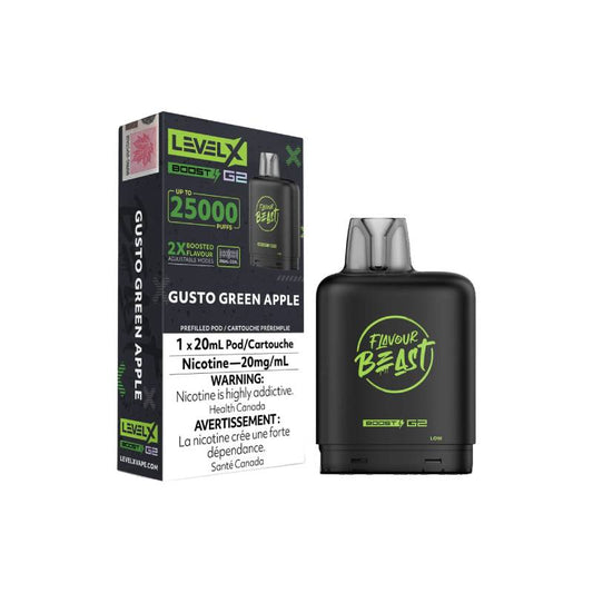 Level X Boost G2 Flavour Beast Gusto Green Apple 25K Pod