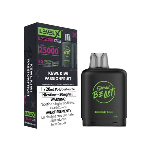 Level X Boost G2 Flavour Beast Kewl Kiwi Passionfruit 25K Pod