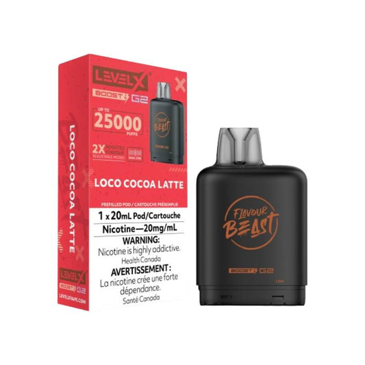 Level X Boost G2 Flavour Beast Loco Cocoa Latte 25K Pod