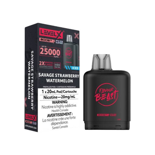 Level X Boost G2 Flavour Beast Savage Strawberry Watermelon 25K Pod