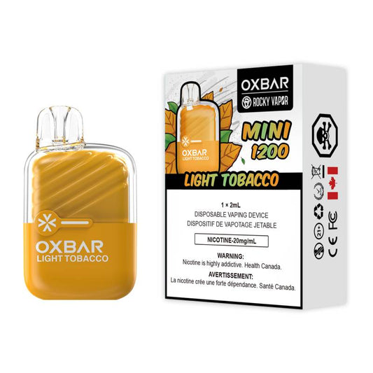 Light Tobacco OxBar Mini Disposable Vape