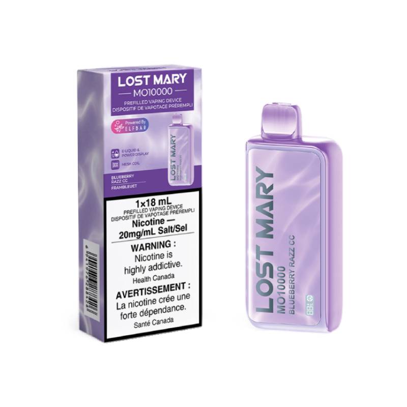 Lost Mary MO10000 Disposable Vape - Blueberry Razz CC, 10000 Puffs ...