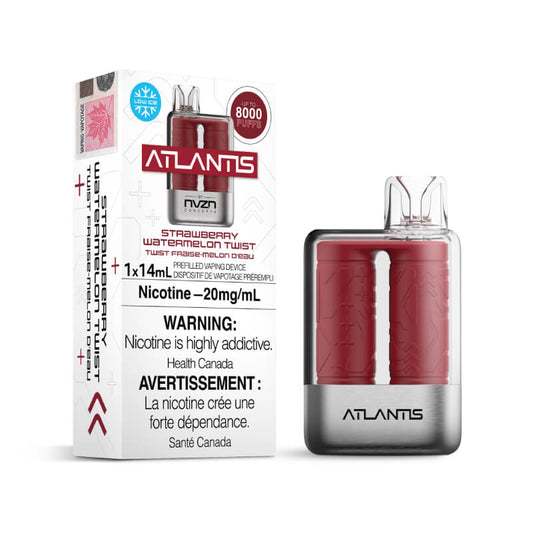 NVZN Atlantis Disposable Vape - Strawberry Watermelon Twist, 8000 Puffs