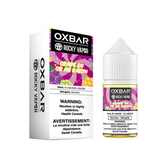 Rocky Vapor OxBar E Liquid Salt Nic 30mL Grape GB