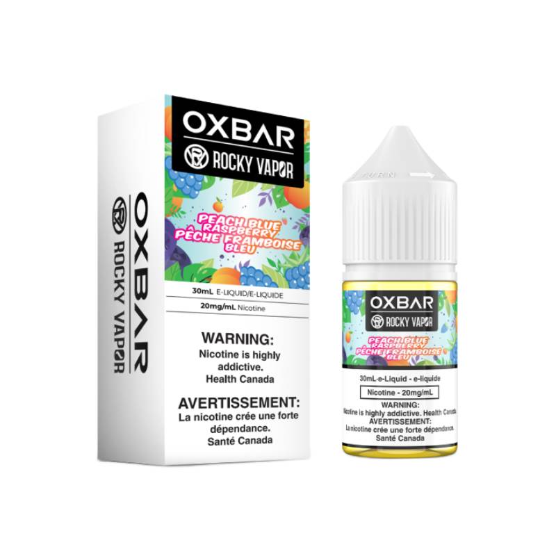 Rocky Vapor OxBar E Liquid Salt Nic 30mL Peach Blue Raspberry