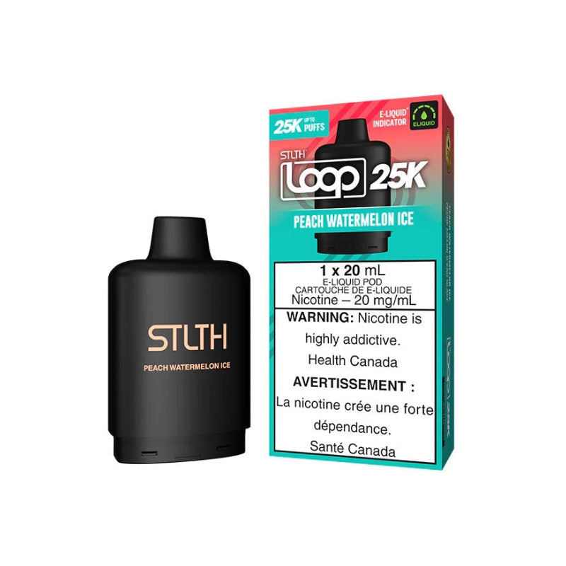 STLTH Loop 25K Pod Peach Watermelon Ice 20ml 20mg Nicotine Vape