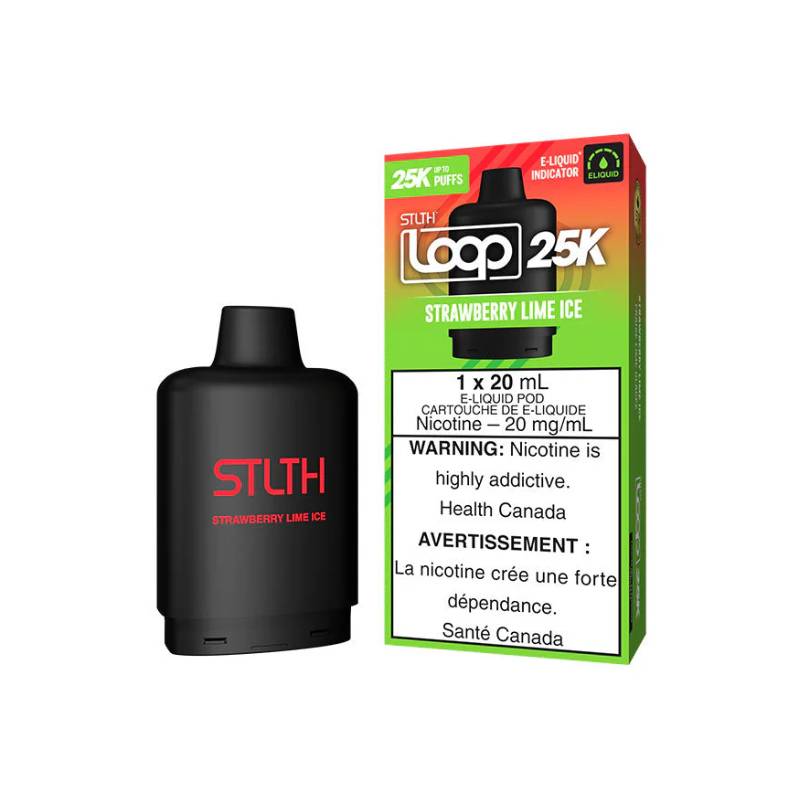 Stlth Loop 25k Strawberry Lime Ice Pod