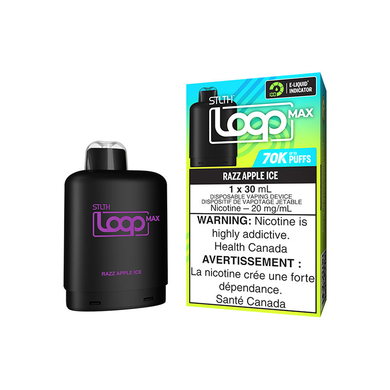 STLTH Loop Max 3 Pod Pack Razz Apple Ice 70K Pod