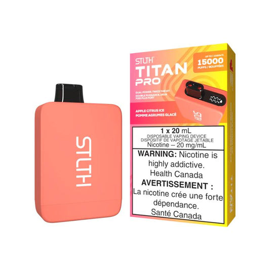 STLTH Titan Pro Disposable - Apple Citrus Ice, 15000 Puffs