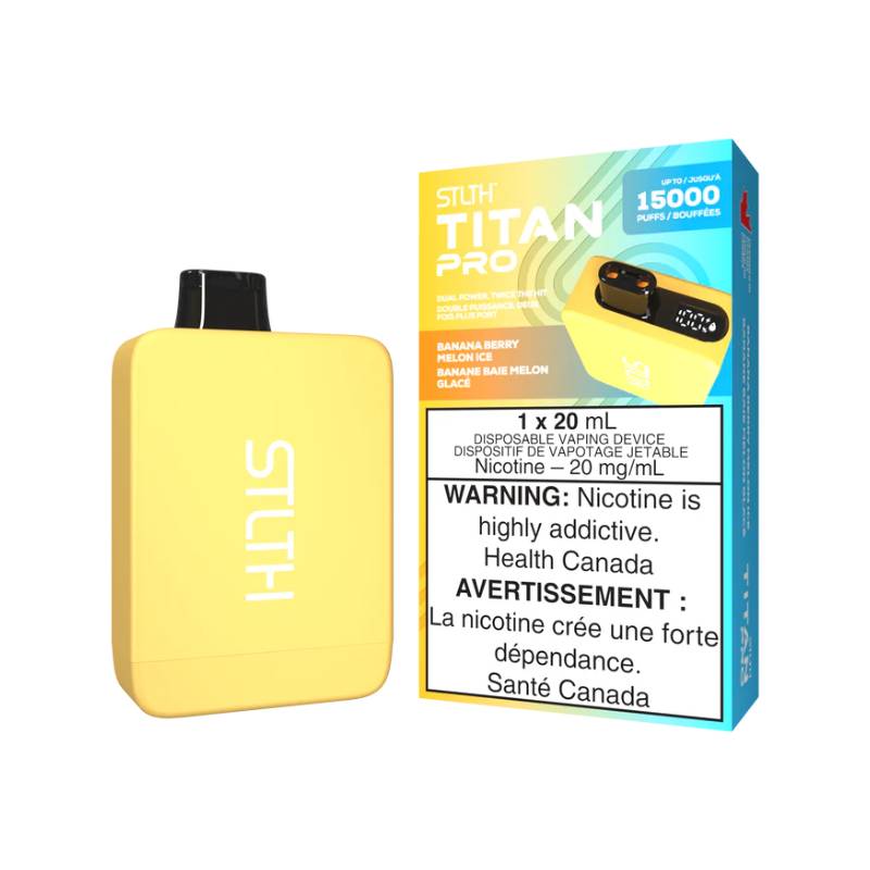 STLTH Titan Pro Disposable - Banana Berry Melon Ice, 15000 Puffs