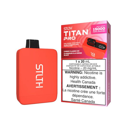 STLTH Titan Pro Disposable - Cherry Classic Ice, 15000 Puffs