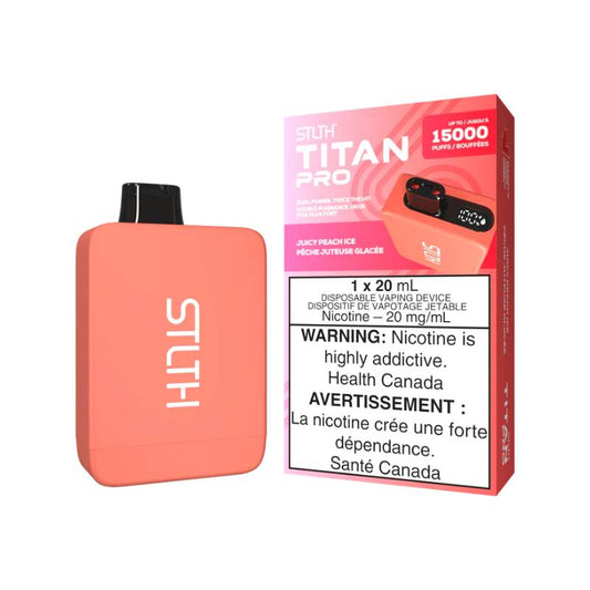STLTH Titan Pro Disposable - Juicy Peach Ice, 15000 Puffs