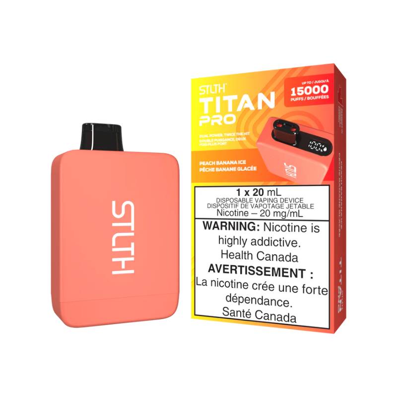 STLTH Titan Pro Disposable - Peach Banana Ice, 15000 Puffs