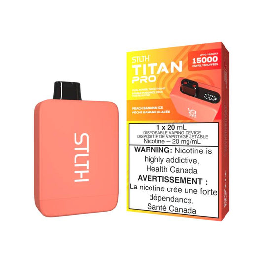 STLTH Titan Pro Disposable - Peach Banana Ice, 15000 Puffs