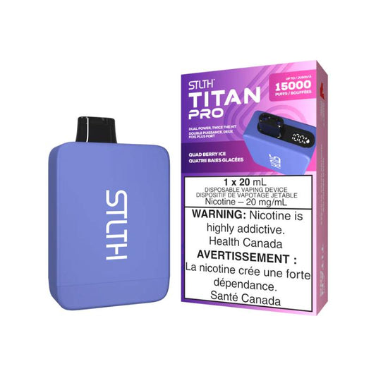 STLTH Titan Pro Disposable - Quad Berry Ice, 15000 Puffs