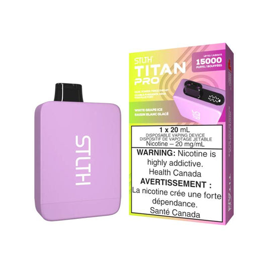 STLTH Titan Pro Disposable - White Grape Ice, 15000 Puffs