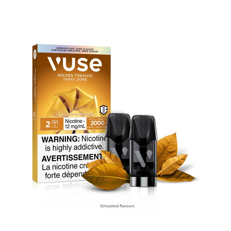 Vuse Pod Pack Golden Tobacco 12mg - Premium Vape Pods