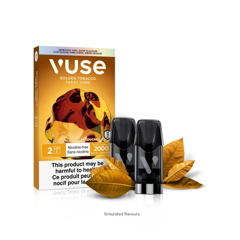 Vuse Pod Pack Golden Tobacco 0mg - Premium Vape Pods