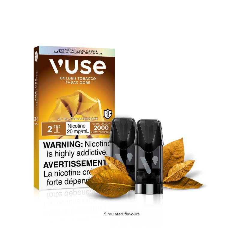 Vuse Pods - Golden Tobacco, 2mL (2 Pods/PK)