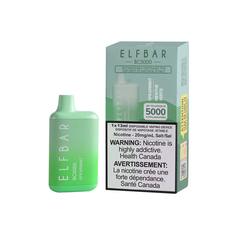 ELF BAR BC5000 Spearmint Disposable | Vapeluv.com – Vapeluv Vapeshop